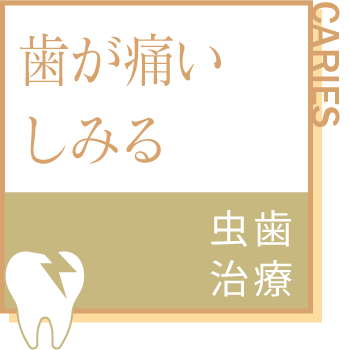 歯が痛い、しみる。虫歯治療