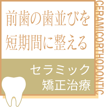 前歯の歯並びを短期間に整える。セラミック矯正