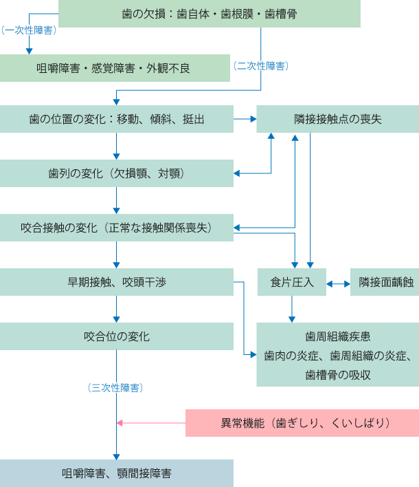 欠損歯による障害