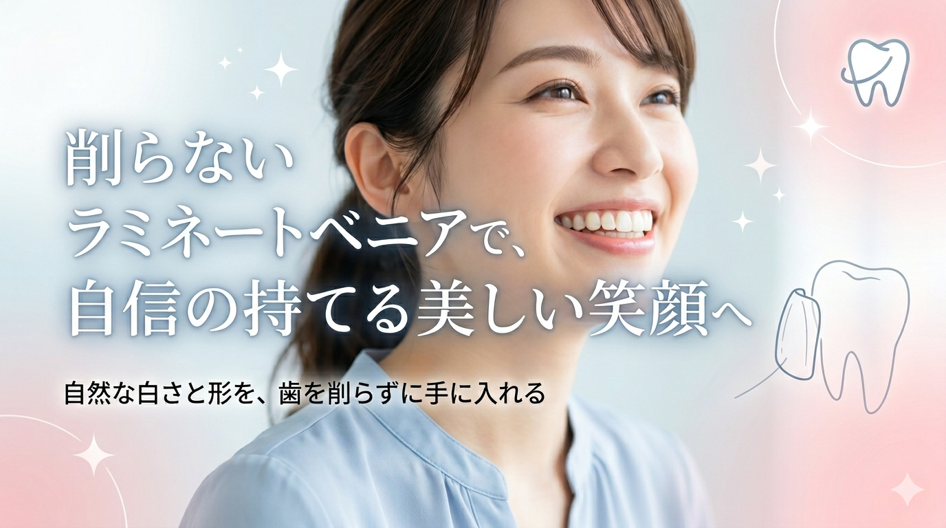 最新の削らないラミネートベニア